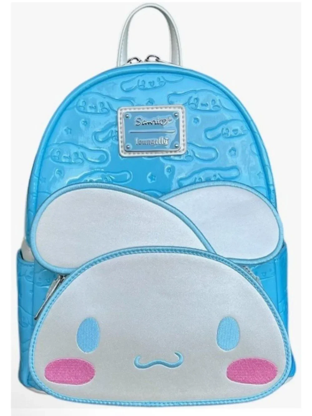 Loungefly Sanrio Cinnamoroll Moveable Ears Mini Backpack Blue White Shimmer NWT